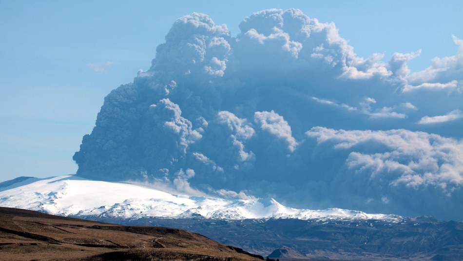 Eyjafjallajökull vulkan, Island