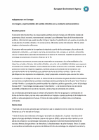 Adaptacíon en Europa - Los riesgos y oportunidades del cambio climático en su contexto socioeconómico