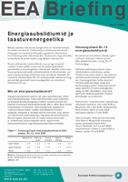 EEA Briefing 2/2004 -  Energiasubsiidiumid ja taastuvenergeetika