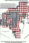 Grid construction for diffusive sampling measurements in an urban area (Click to enlarge) 