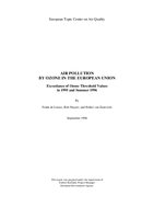 Air pollution in the European Union - Exceedance of ozone threshold values in 1995 and summer 1996