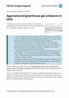 Approximated EU greenhouse gas inventory 2016 