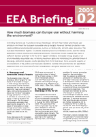 EEA Briefing 2/2005 - How much biomass can Europe use without harming the environment?