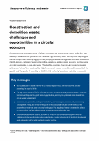 Construction and demolition waste: challenges and opportunities in a circular economy