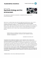 Synthetic biology and the environment