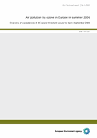 Air pollution by ozone in Europe in summer 2006