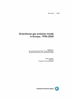 Greenhouse gas emission trends in Europe, 1990-2000