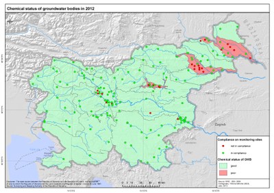 Figure 2: Chemical status of groundwater bodies in 2012