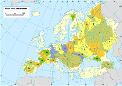 Major catchment areas